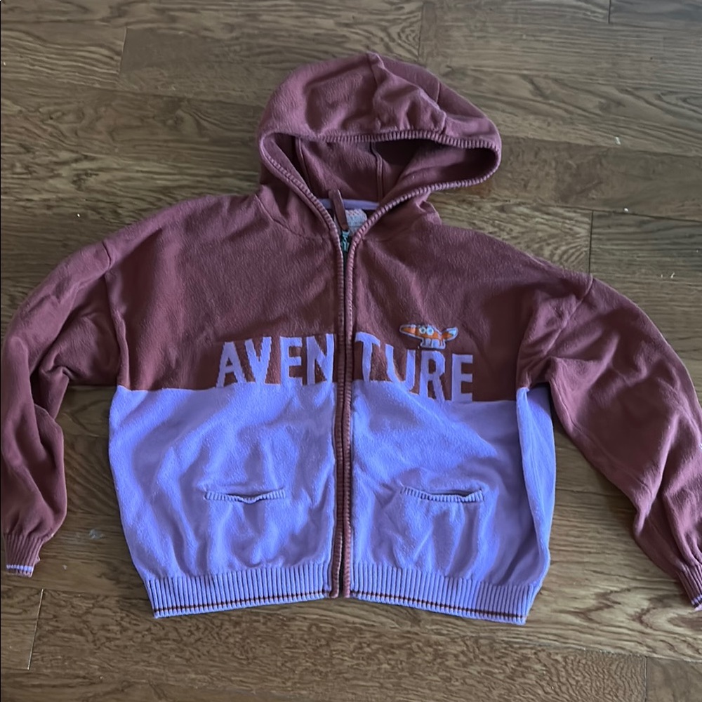 Souris mini Two-Tone Hooded Jacket with AVENTURE Print